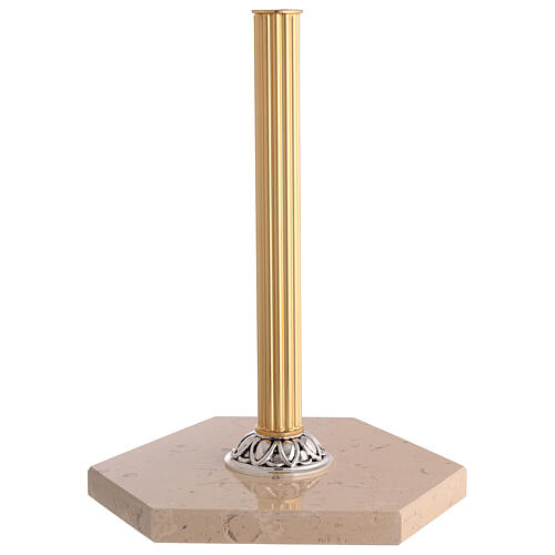 Base for processional cross made of cast brass and marble 4