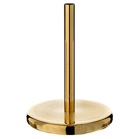 Base for processional cross in polished golden brass
