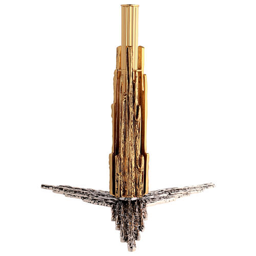Base per croce ottone fuso argento oro 50 cm 1