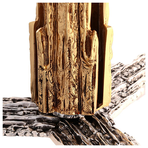 Base per croce ottone fuso argento oro 50 cm 2