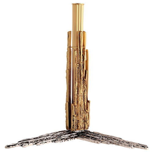 Base per croce ottone fuso argento oro 50 cm 3