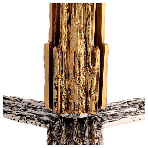 Base per croce ottone fuso argento oro 50 cm 6
