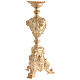Base pour croix procession laiton moulé baroque riche 64 cm s1