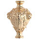 Base per croce astile ottone fuso barocco ricco 64 cm s2