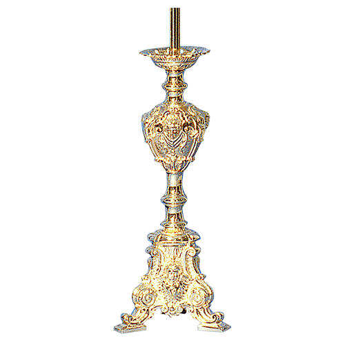 Base for Processional cross in cast brass, baroque style 64cm 1