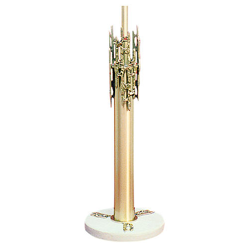 Base for Processional cross in cast brass plated in 24K gold 1