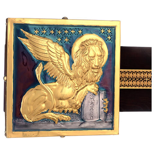 Kreuz im byzantinischen Stil, Kirchenschiff, mit Evangelisten und Kreuzigung, 115x95 4