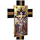 Copper nave cross Byzantine style evangelists crucifixion 115x95 cm s2