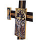 Copper nave cross Byzantine style evangelists crucifixion 115x95 cm s10