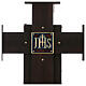 Copper nave cross Byzantine style evangelists crucifixion 115x95 cm s11