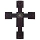 Copper nave cross Byzantine style evangelists crucifixion 115x95 cm s12