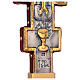 Croce astile rame stile bizantino crocifissione agnello 45x35 s18