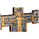 Cruz de procissão cobre estilo bizantino Crucificação e cordeiro 45x35 cm s2