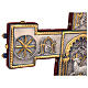 Cruz de procissão cobre estilo bizantino Crucificação e cordeiro 45x35 cm s10