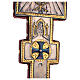 Cruz de procissão cobre estilo bizantino Crucificação e cordeiro 45x35 cm s15