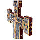 Cruz de procissão cobre estilo bizantino Crucificação e cordeiro 45x35 cm s19