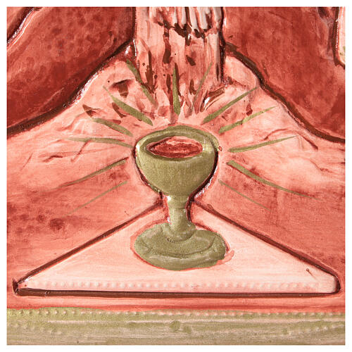 Kreuz aus Fichtenholz, großformatig, mit Gipsreliefs der Evangelisten und zentraler Kreuzigung – 130 × 100 cm 9