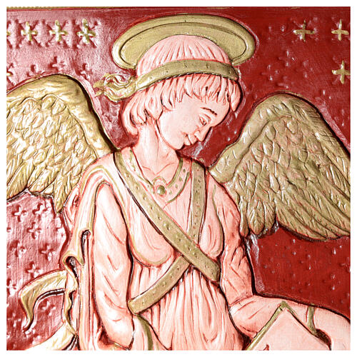 Kreuz aus Fichtenholz, großformatig, mit Gipsreliefs der Evangelisten und zentraler Kreuzigung – 130 × 100 cm 10