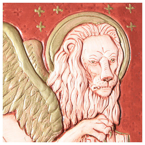 Kreuz aus Fichtenholz, großformatig, mit Gipsreliefs der Evangelisten und zentraler Kreuzigung – 130 × 100 cm 11