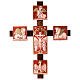 Croix pour nef plâtre Évangélistes et Crucifixion 130x100 cm s1