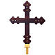 Croix de procession bois pin cuivre Christ tridimensionnel 50x40 cm s11