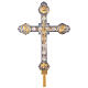 Croix de procession bois cuivre Évangélistes style byzantin 60x45 cm s1