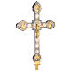 Croix de procession bois cuivre Évangélistes style byzantin 60x45 cm s6