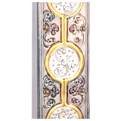 Croce astile legno rame evangelisti bizantina 60x45 11