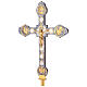 Processional cross wood copper byzantine Evangelists 60x45 cm s3