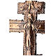 Croix de procession orthodoxe cuivre Marie et Crucifixion 45x25 cm s4