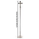 Cruz processional com Cristo e os Quatro Evangelistas base em metal acabamento prateado 240 cm s3