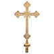 Processional cross with Christ and Four Evangelists, Baroque style with gilded metal base, 95 in s8