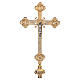 Processional Cross with Christ and Four Evangelists, Golden Finish Metal Base, 240 cm s1