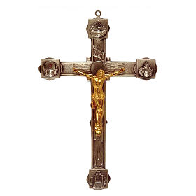 Trinity crucifix in bronze, 14x10 in