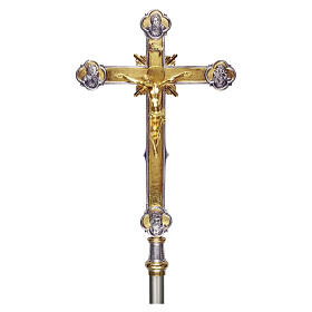 Krzyż procesyjny 150 cm, dwukolorowy - Czterech Ewangelistów