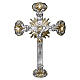 Brass wall cross, 18x12 in, Baroque style, Holy Spirit s1