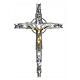 Modern pierced processional cross, silver finish, 60 in s1