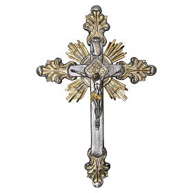 Croix murale bicolore baroque 45x30 cm Saint-Esprit