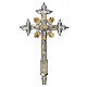 Processional cross, 60 in, two-tone with rays and tabernacle s1
