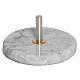 Processional cross base in Carrara marble, 12-inch diameter s1