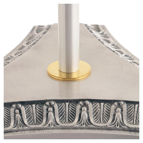 Base pour croix de procession diamètre 35 cm laiton argenté 3