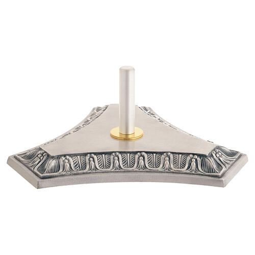 Base pour croix de procession diamètre 35 cm laiton argenté 5
