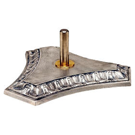 Processional cross stand diameter silver-plated brass, 35 cm
