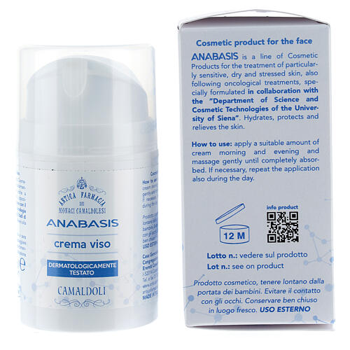 Crema facial pieles sensibles 50 ml Camaldoli línea Anabasis 5