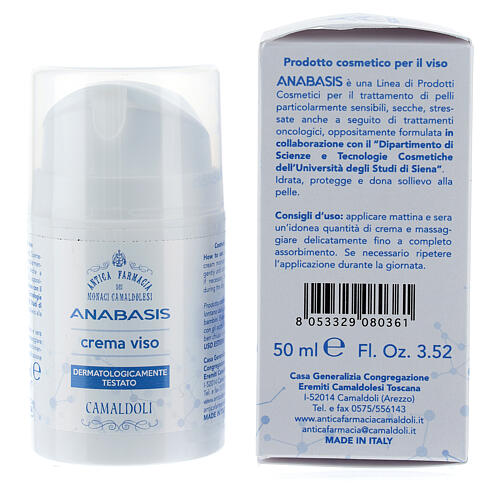 Crema viso pelli sensibili 50 ml Camaldoli linea Anabasis 4