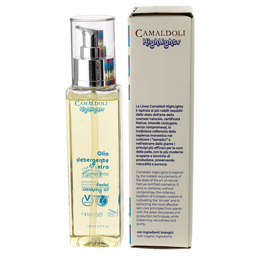 Face regenerating cleasing oil, Camaldoli Highlights line 3