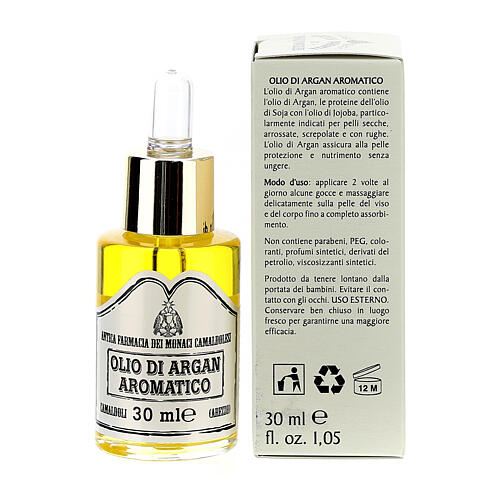 Aromatic Argan oil, skin oil, Camaldoli 3