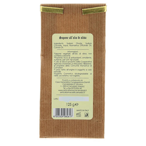 Jabón natural de Aceite de Oliva 125 g Camaldoli  4