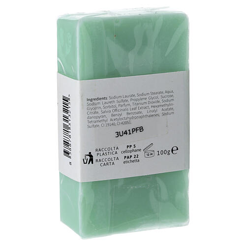 Handmade trappist soap with white flower and sage extract 4