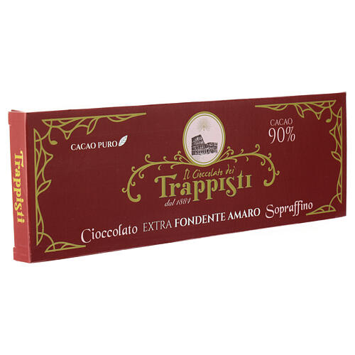 Chocolate preto extra amargo 90% cacau 150 g Trappistas Frattocchie 2